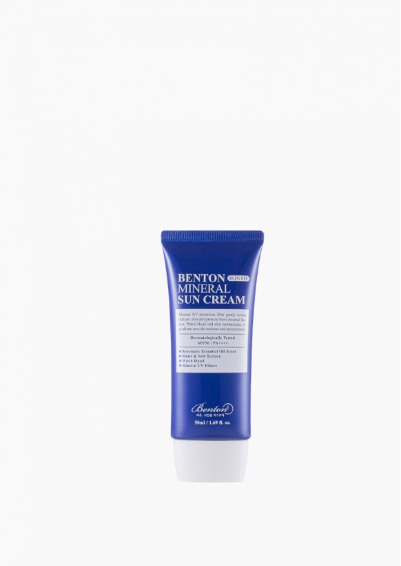 Crème solaire minérale SPF 50 àla niacinamide et calamine, peaux sensibles ou acnéique, Benton